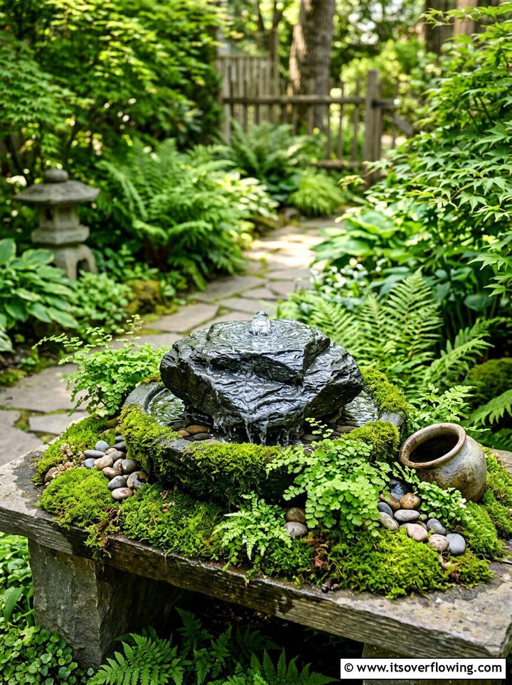 Small water fountain - 25 garden decor ideas for apartments