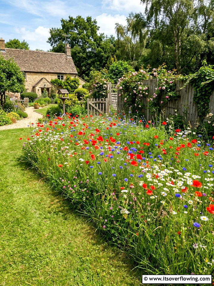 Small wildflower meadow - 25 small garden ideas with pollinator plants