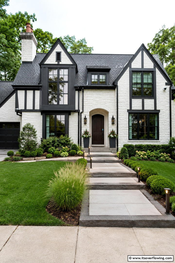 Smart Home Integration - 30 Modern Tudor Exterior Ideas for Timeless Curb Appeal