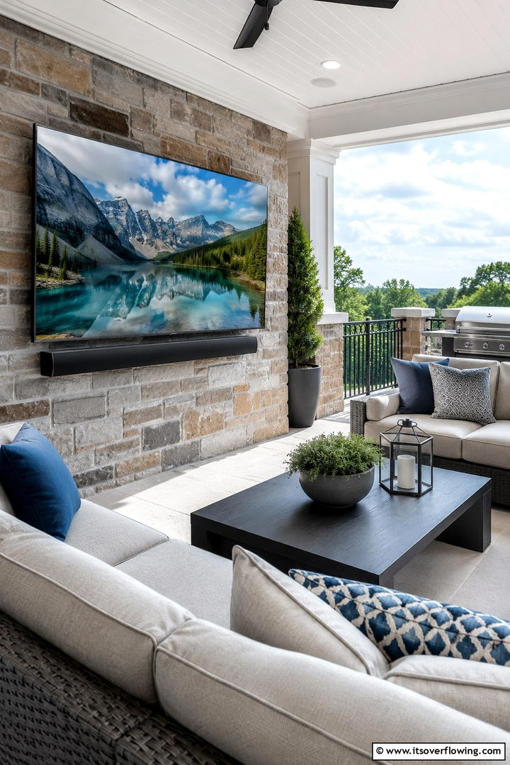 Smart Home Integration - 30 Outdoor TV Ideas for Entertainment Under the Sky