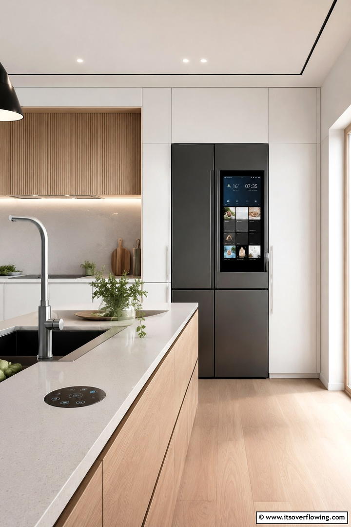 Smart Kitchen Technology - 30 Scandinavian Kitchen Ideas- Minimalist & Cozy Designs