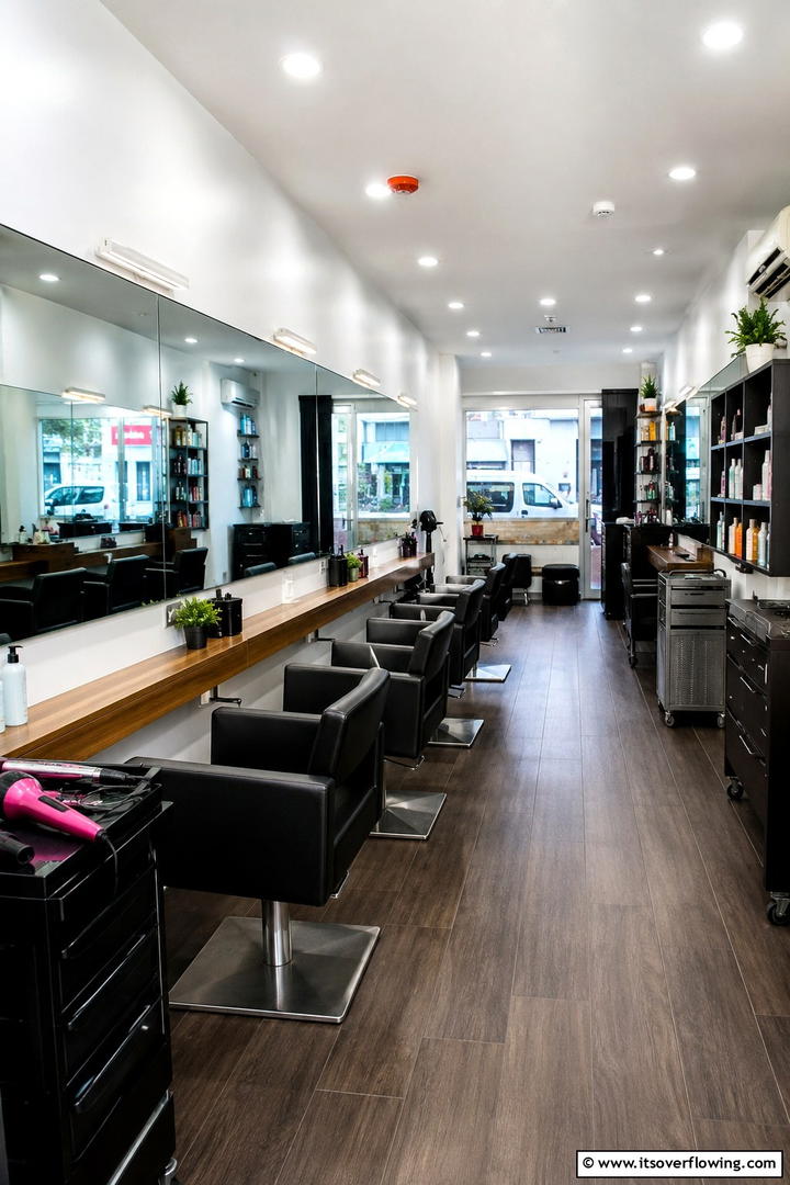 Smart Storage Solutions - 30 Small Salon Interior Design Ideas for Compact Beauty Spaces