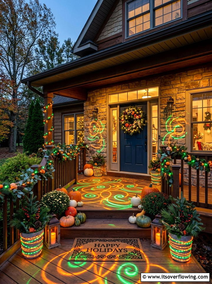 Smart festive holiday lighting - 25 front porch ideas with smart lighting