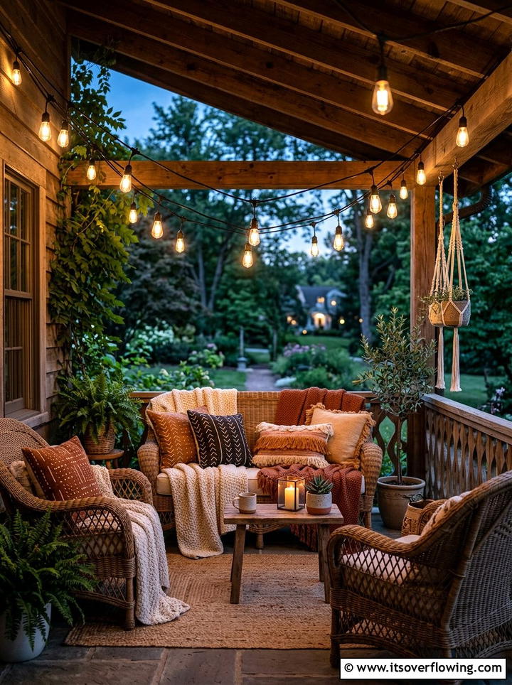 Smart string lights for porch - 25 front porch ideas with smart lighting
