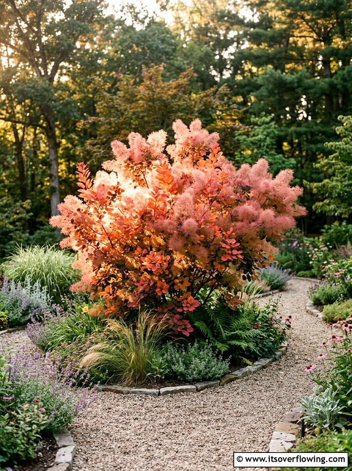 Smoke bush foliage - 25 creative garden ideas for fall color