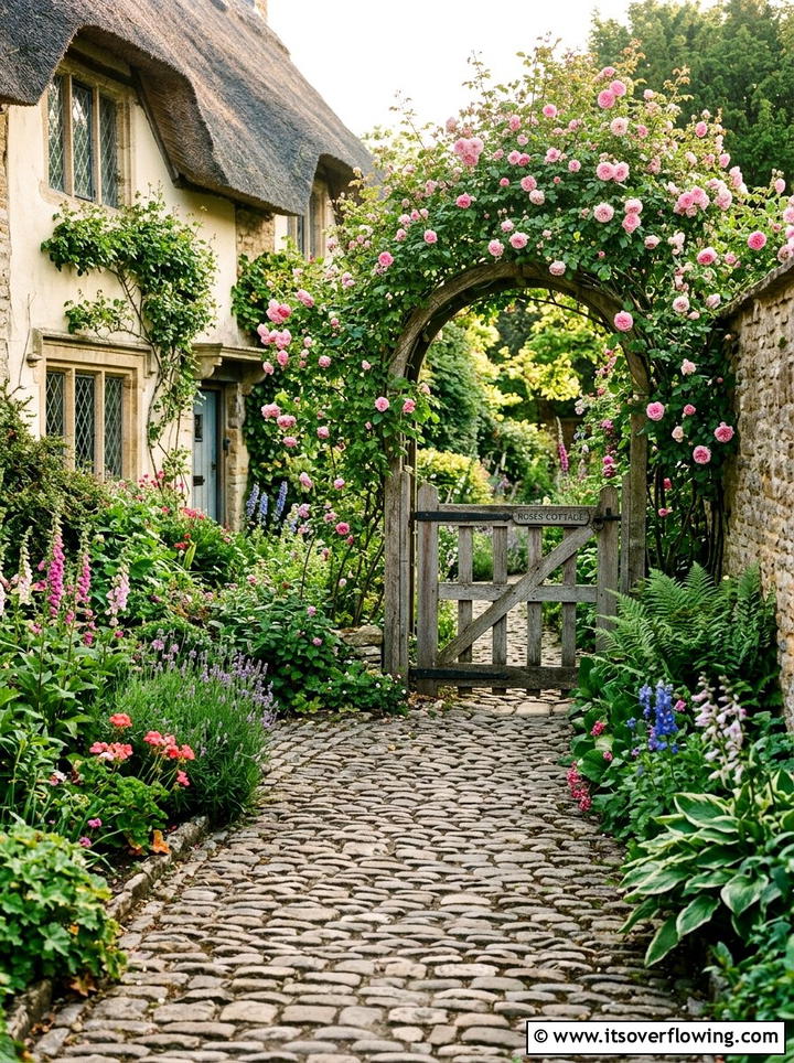 Smooth Cobblestone Passage - 25 reusing old things ideas for garden pathways
