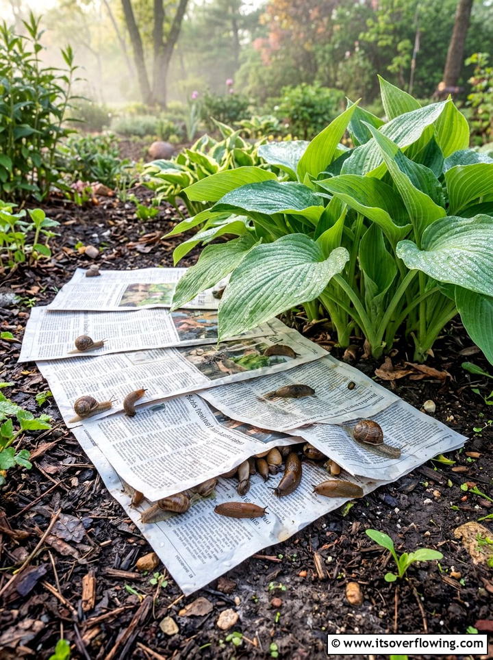 Snail and slug trap - 25 recycled garden ideas with newspapers