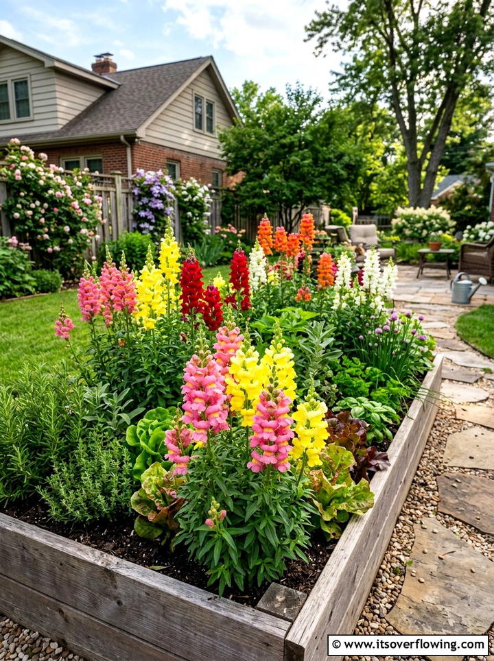 Snapdragon kitchen garden - 25 creative garden ideas with edible flowers