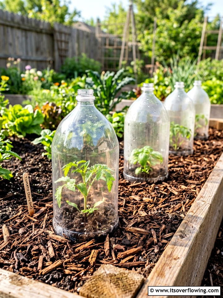 Soda bottle cloche - 25 recycled garden ideas with recycled plastic projects