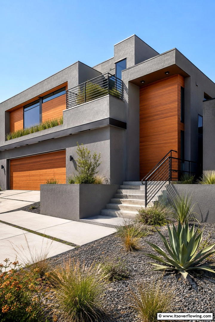 Soft Gray Serenity - 30 Stucco Color Ideas for Modern and Timeless Home Exteriors