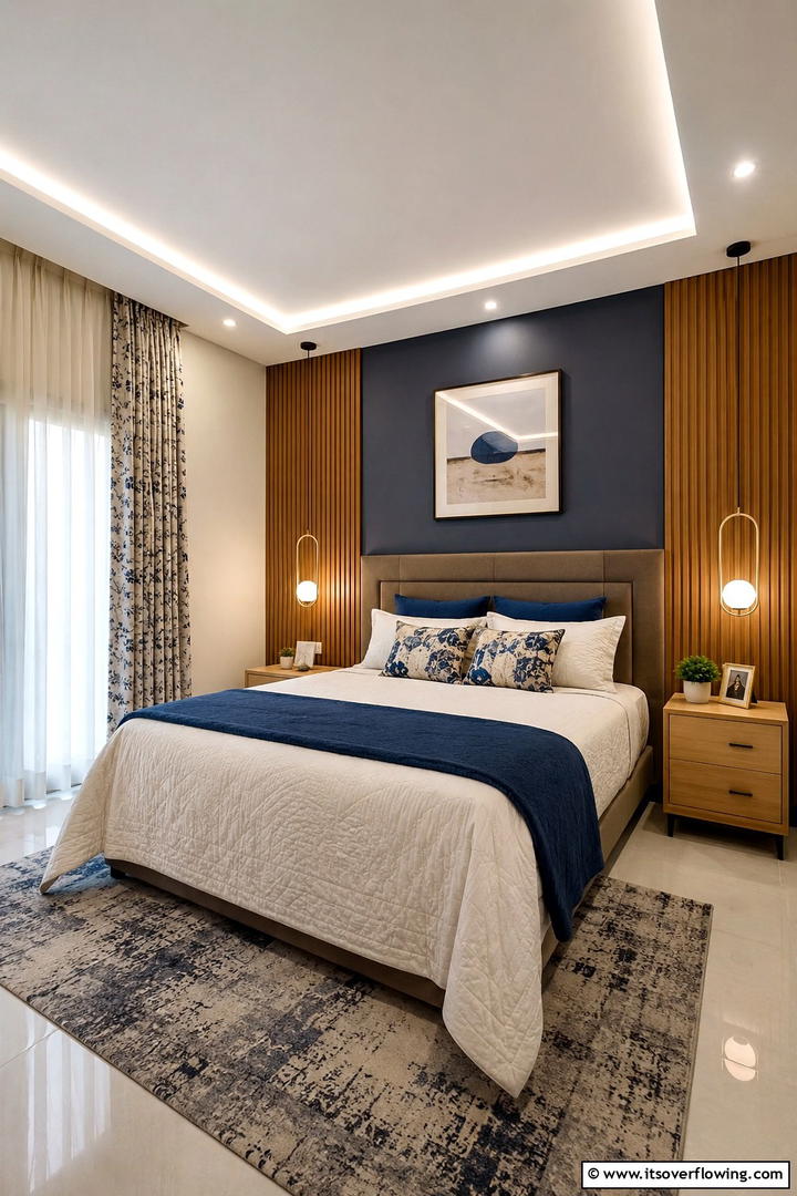 Soft Lighting Ambience Creation - 30 Space-Saving Small Guest Bedroom Ideas for Cozy Comfort