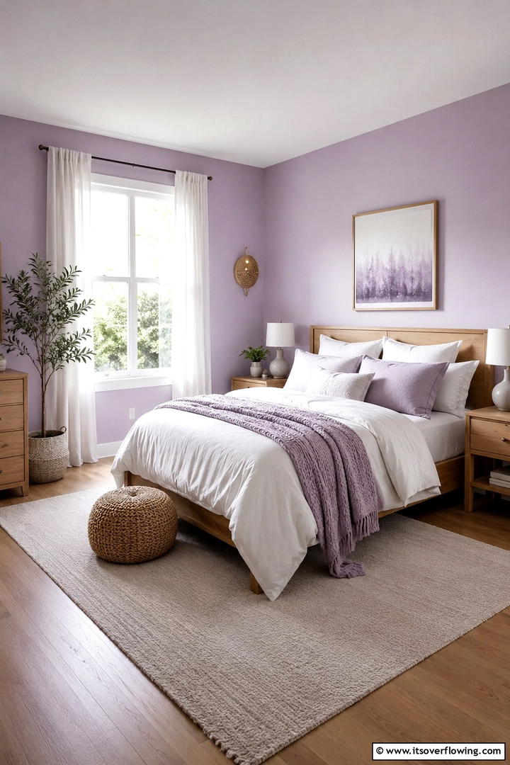 Soft Lilac Lounge - 30 Purple Bedroom Ideas for a Dreamy and Relaxing Retreat