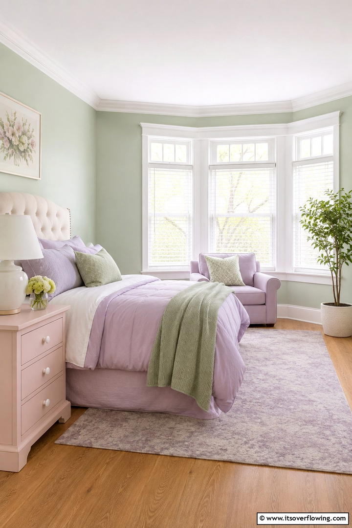 Soft Pastel Palette - 30 Innovative Nightstand Ideas for Bedroom Functionality