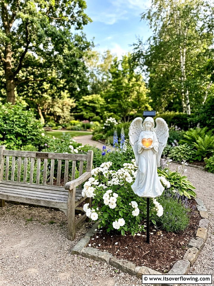 Solar Angel Garden Stake - 25 garden decor ideas with solar stakes