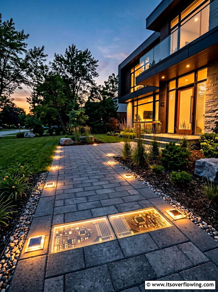 Solar Brick Pavers - 25 backyard ideas with solar lights