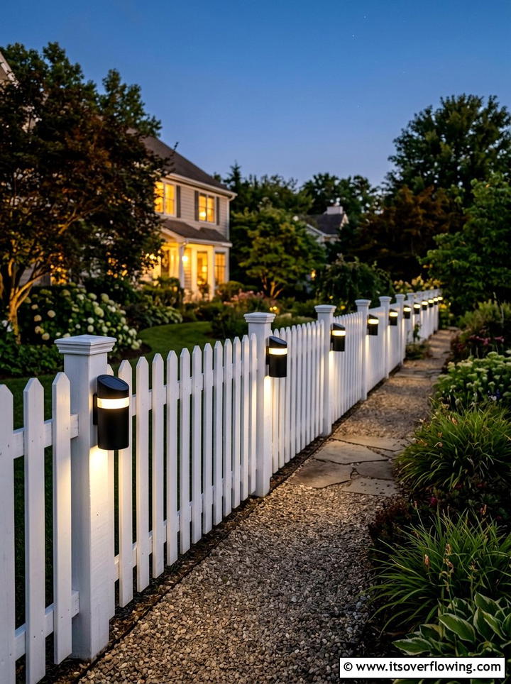 Solar Fence Lighting - 25 garden ideas with wall decor