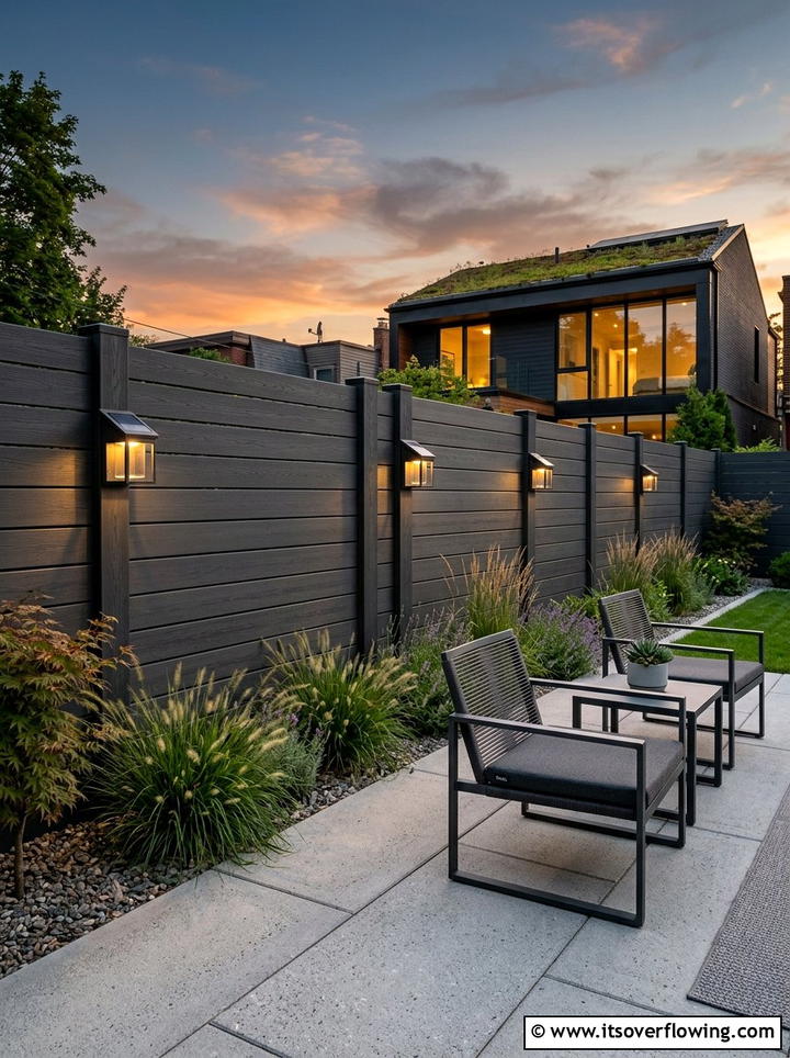 Solar Fence Sconces - 25 backyard ideas with solar lights