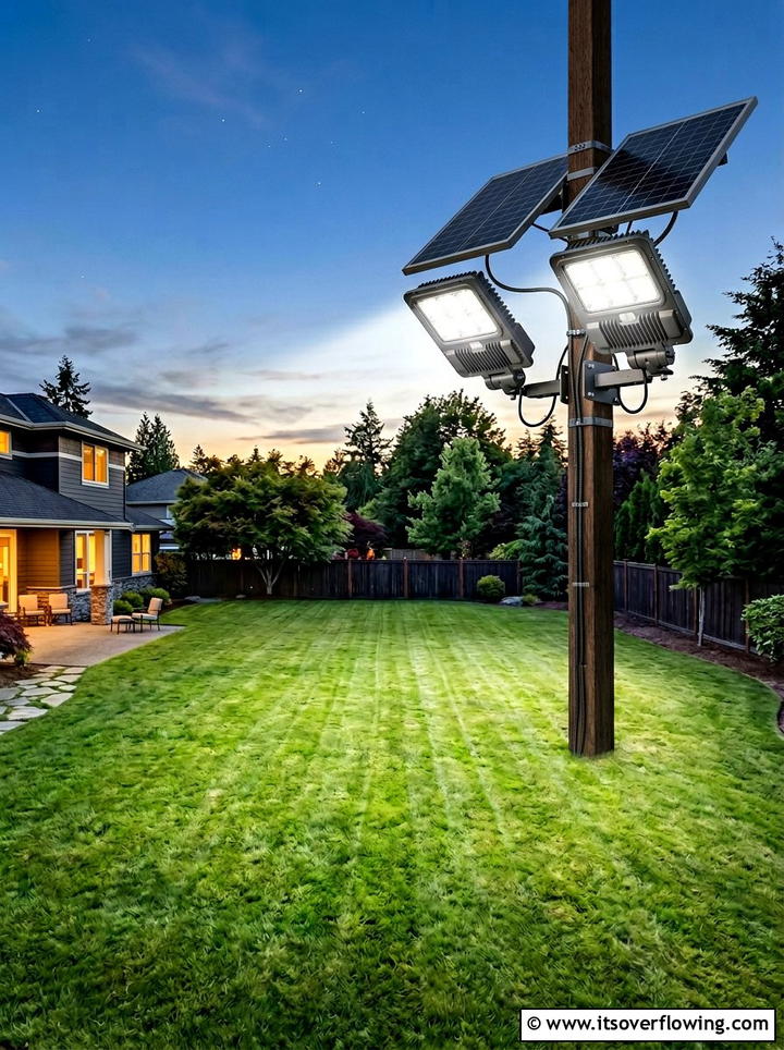 Solar Flood Lights - 25 backyard ideas with solar lights