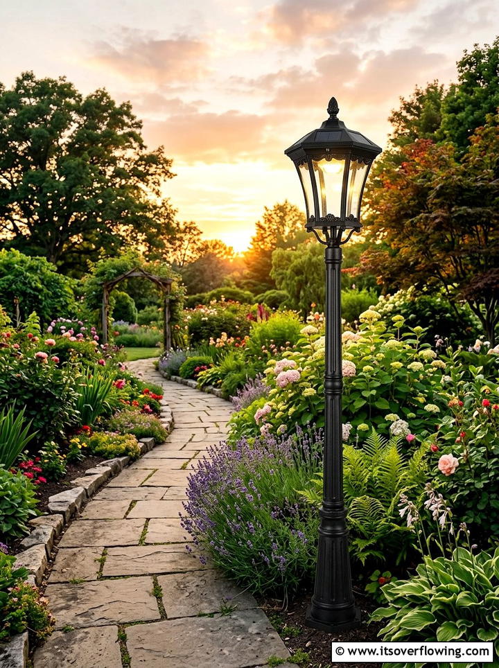 Solar Lamp Post - 25 garden ideas diy