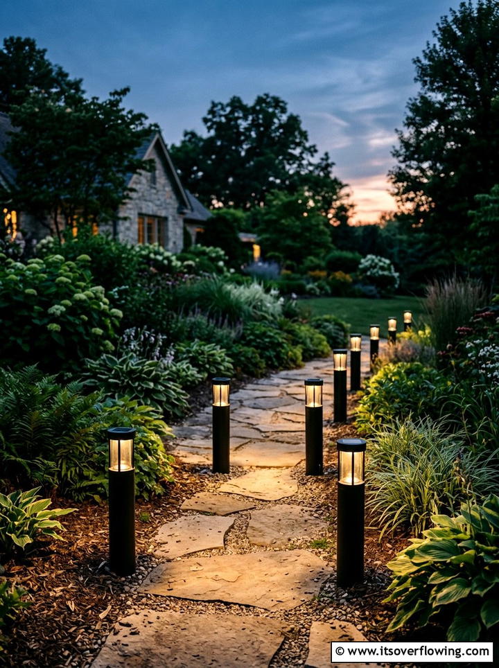 Solar Landscape Lighting - 25 creative garden ideas with high impact curb appeal