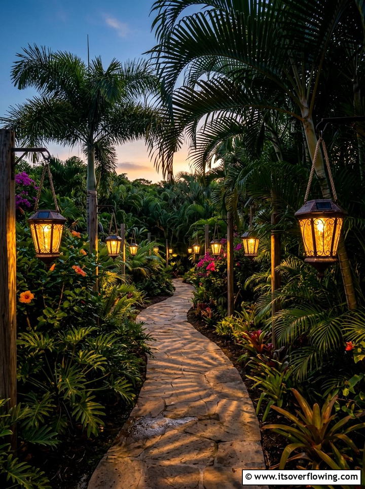 Solar Lantern Lighting - 25 garden decor ideas for tropical gardens