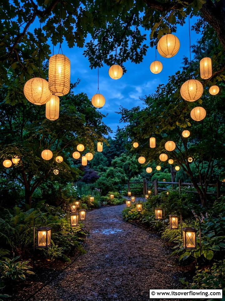 Solar Lantern Lighting - 25 backyard decorating ideas with zen retreat vibe