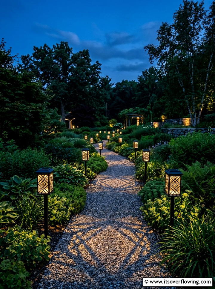 Solar Lantern Path - 25 garden ideas for boho style
