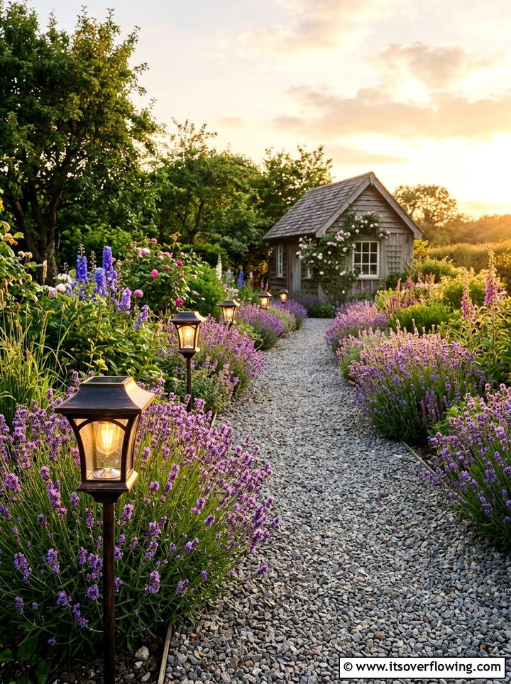 Solar Lanterns Along Walkway - 25 backyard decorating ideas with lanterns