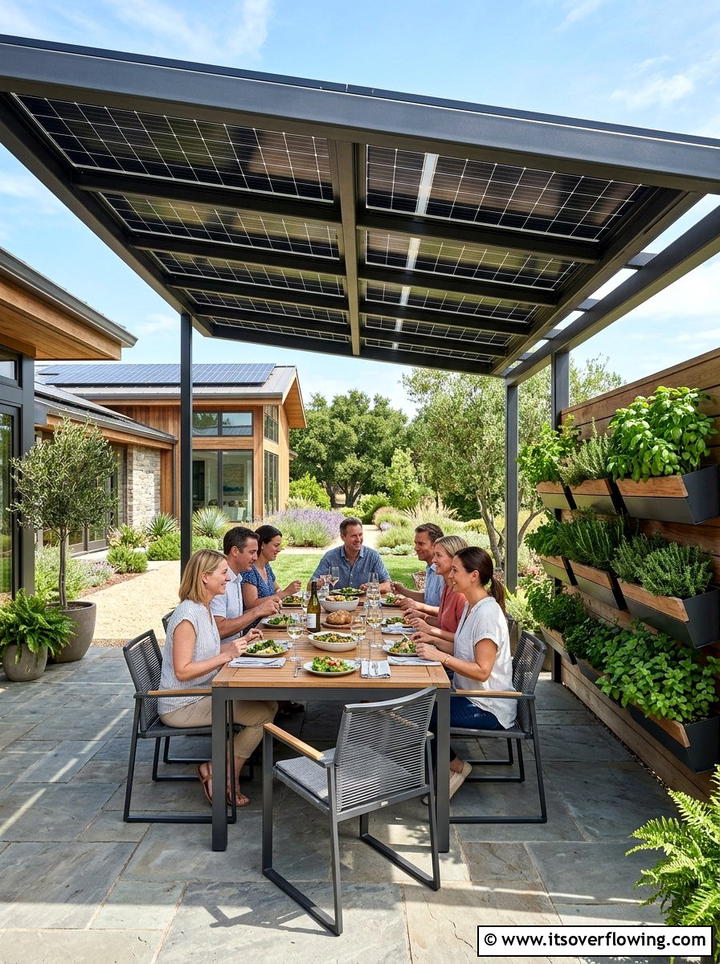 Solar Panel Patio Cover - 25 backyard ideas with shade structures