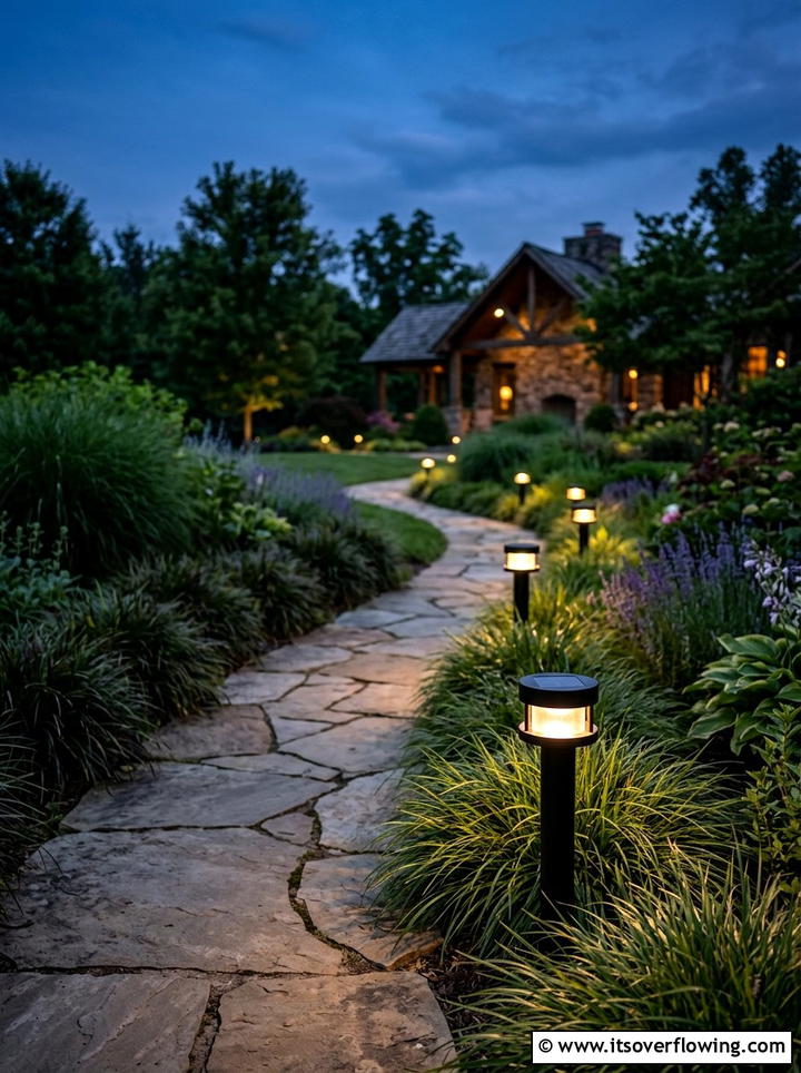Solar Path Lighting - 25 creative garden ideas diy
