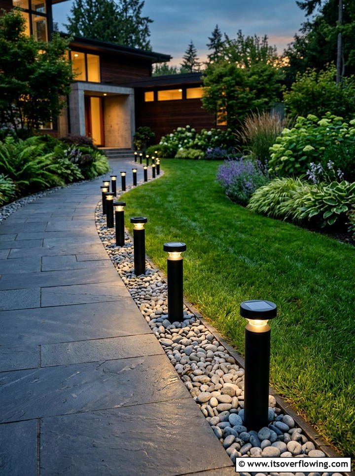 Solar Path Lights - 25 cheap garden ideas with dollar store decor