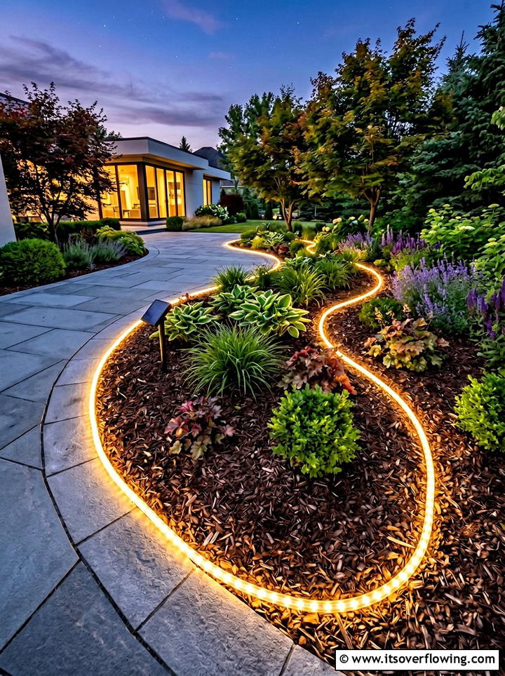 Solar Rope Lights - 25 backyard ideas with solar lights