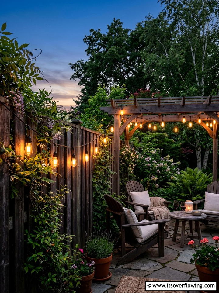 Solar String Light - 25 small garden ideas for townhouses