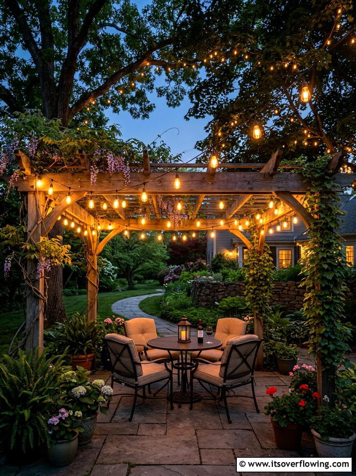 Solar String Lights - 25 garden decor ideas for relaxing spaces