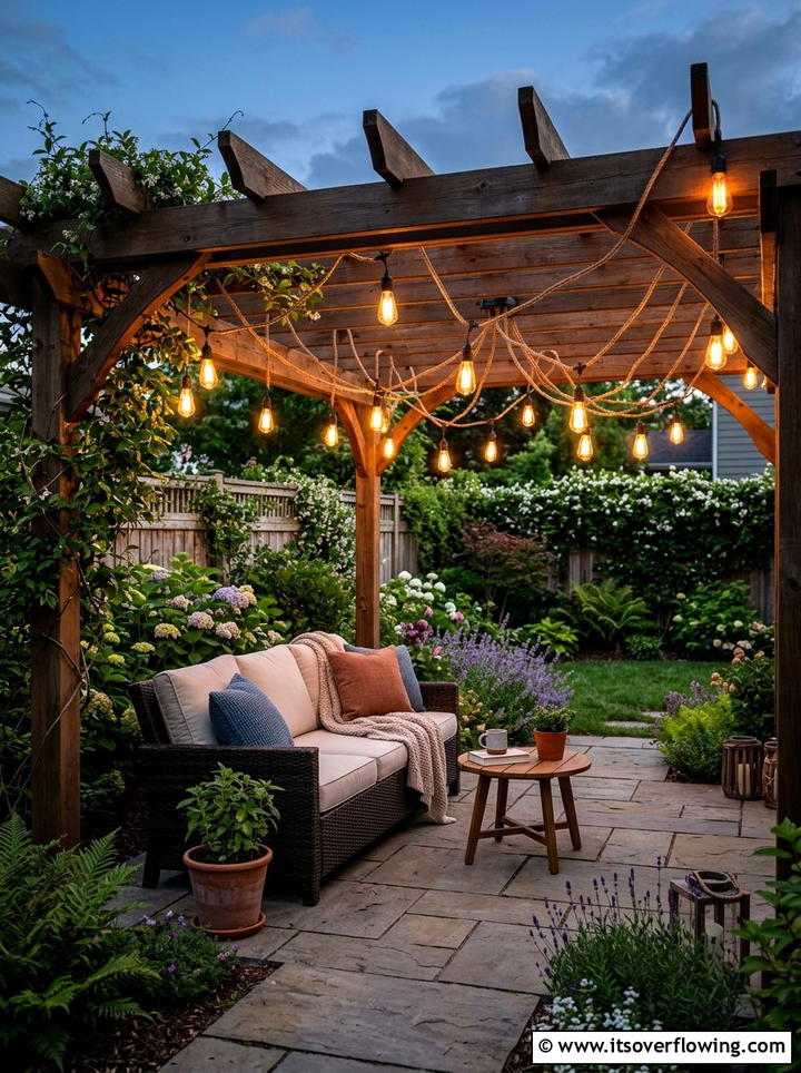 Solar String Lights - 25 small garden ideas for quick makeover