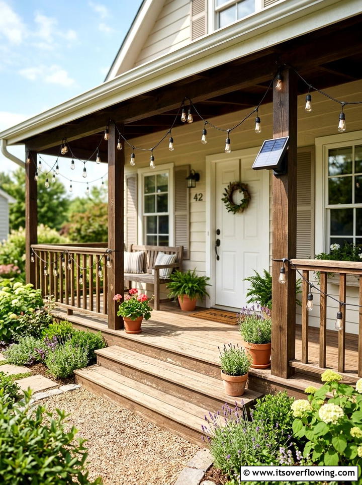 Solar String Lights For Front Porch - 25 front porch ideas with string lights