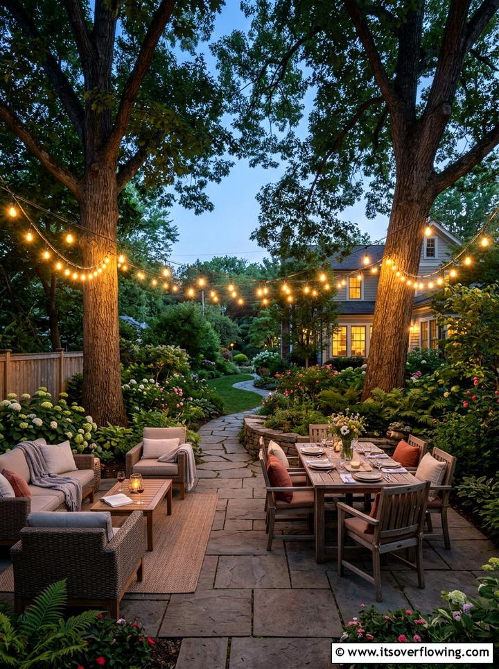 Solar String Lights - 25 cheap garden ideas for backyard
