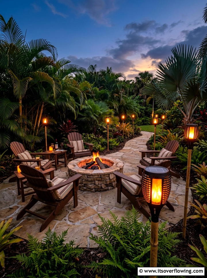 Solar Tiki Torches - 25 backyard ideas with solar lights