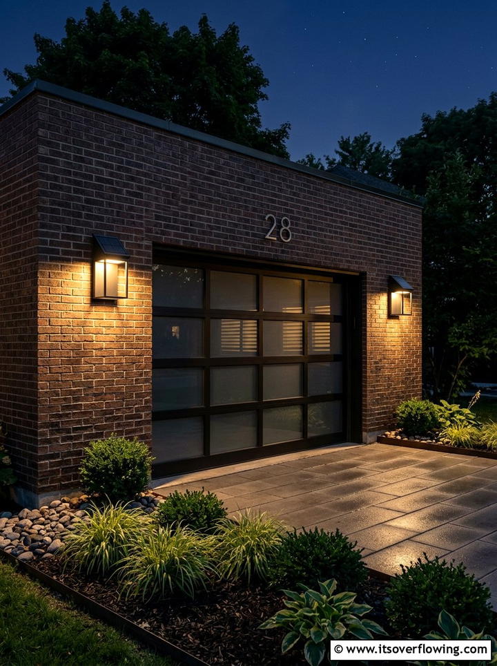 Solar Wall Sconce - 25 cheap garden ideas with solar lights