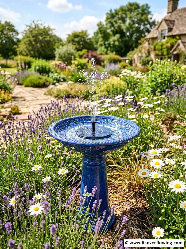 Solar bird bath - 25 garden ideas with water features