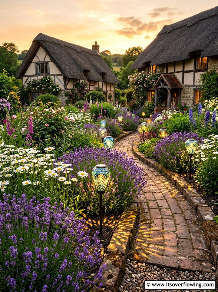 Solar cottage garden lights - 25 backyard decorating ideas with solar stake lights