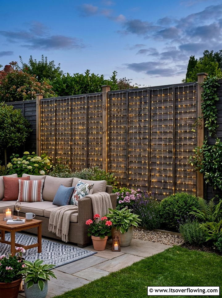 Solar curtain lights for garden walls - 25 garden ideas with solar lights