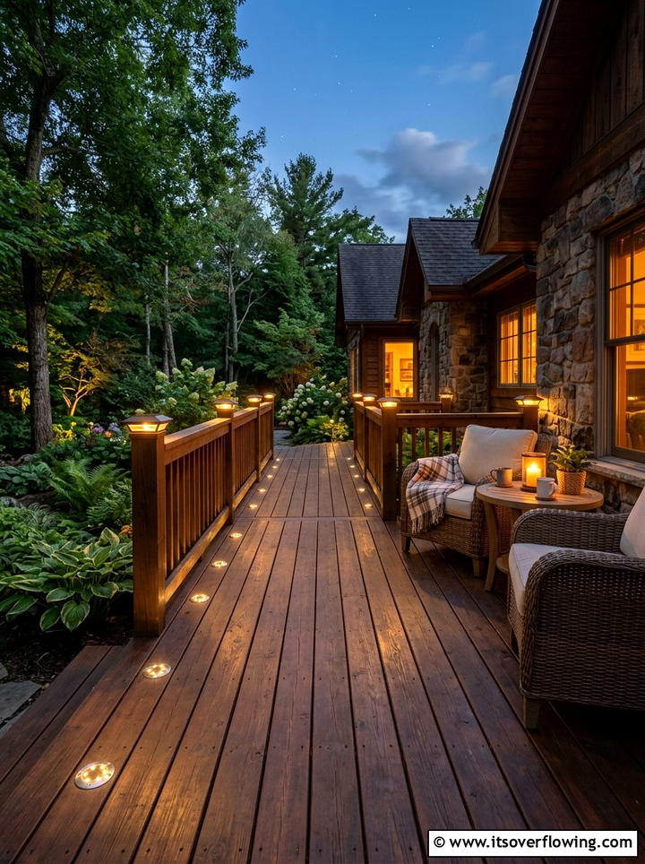 Solar deck lights - 25 garden decor ideas for patios