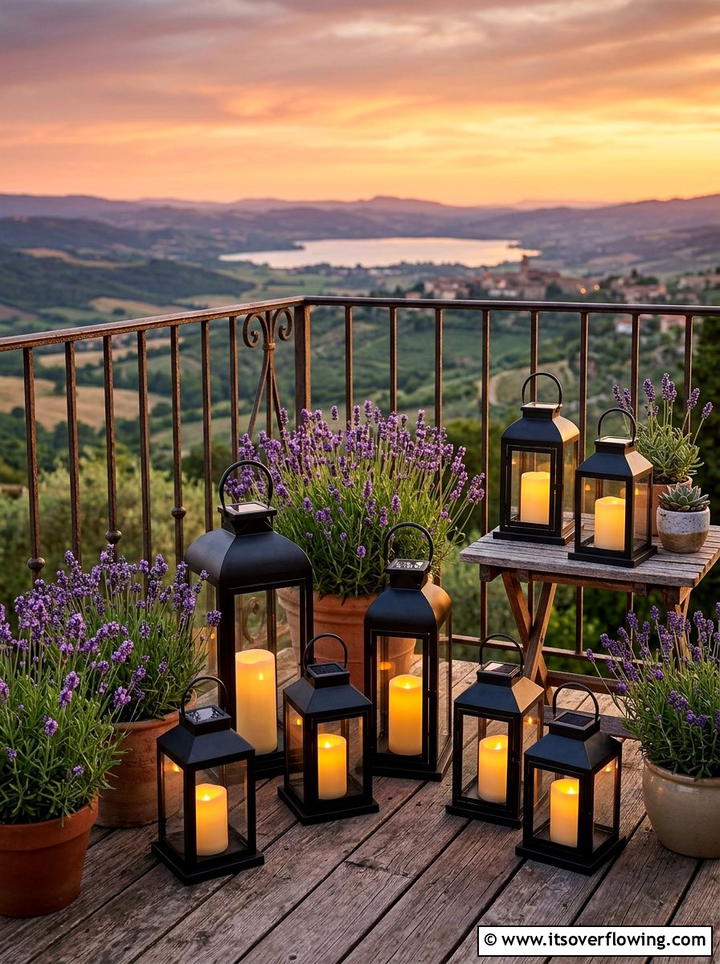 Solar lantern display - 25 garden decor ideas for apartments