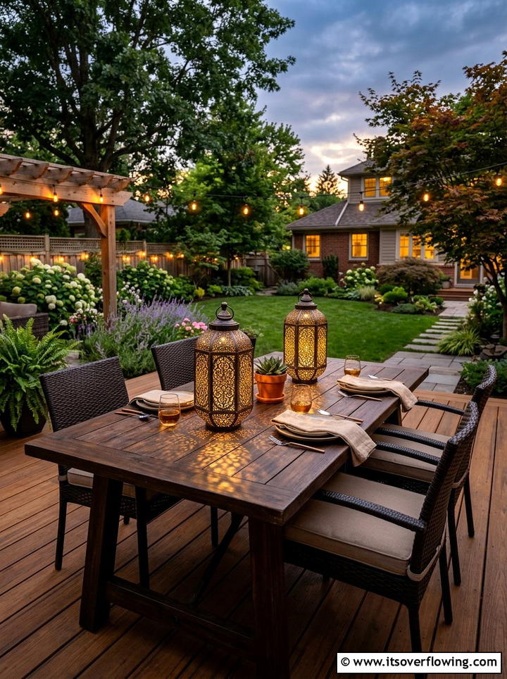 Solar lanterns for patio table - 25 garden ideas with solar lights