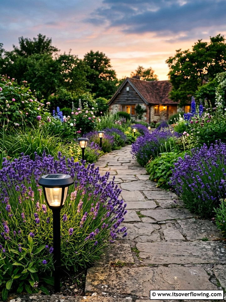 Solar path light - 25 garden decor ideas with lights