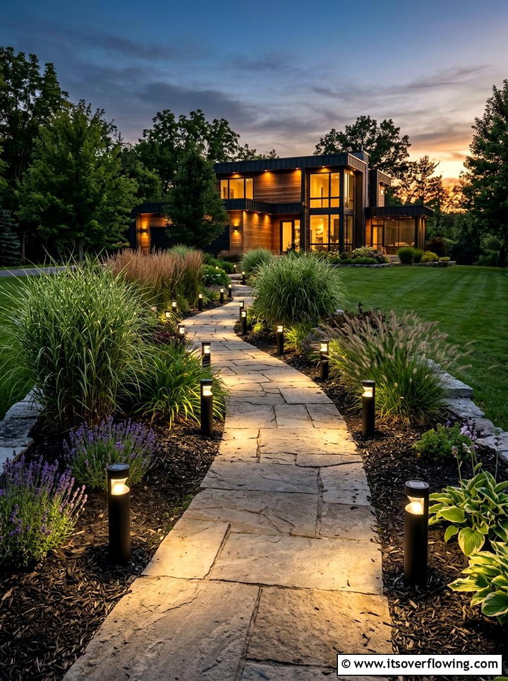 Solar path lights - 25 garden decor ideas for curb appeal