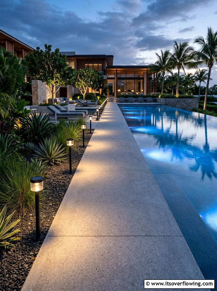 Solar pool deck lighting - 25 backyard decorating ideas with solar stake lights