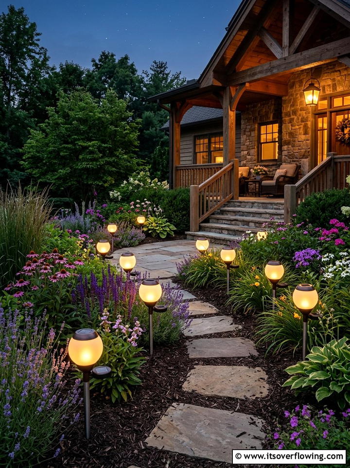 Solar smart garden lights - 25 front porch ideas with smart lighting