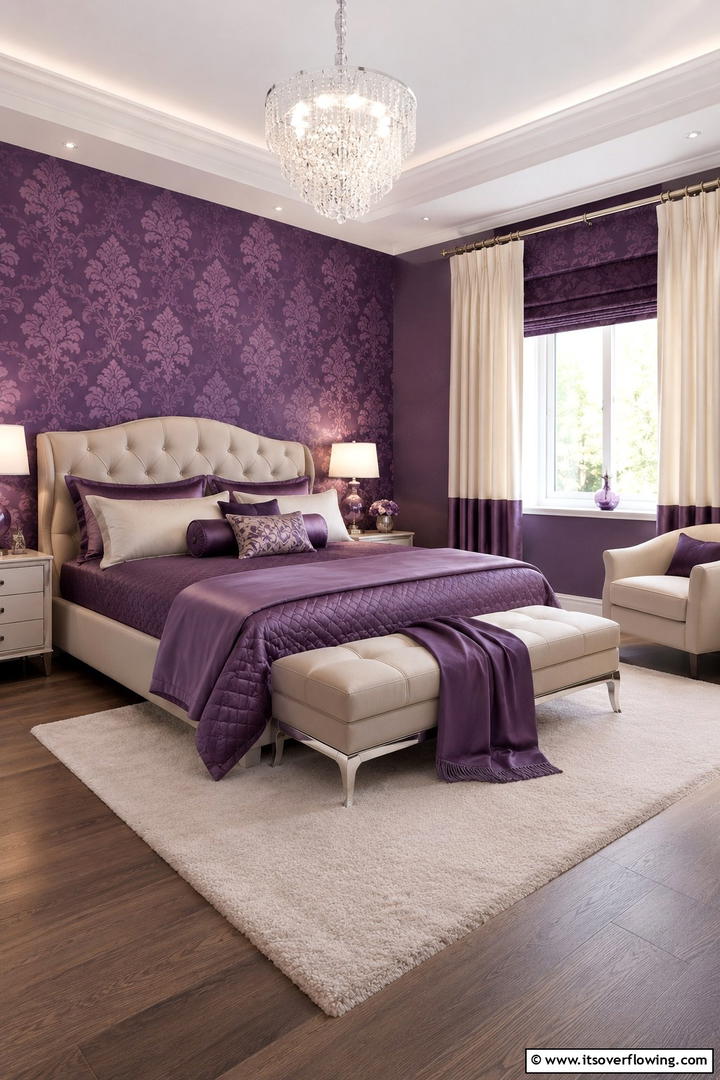 Sophisticated Amethyst Ambience - 30 Purple Bedroom Ideas for a Dreamy and Relaxing Retreat